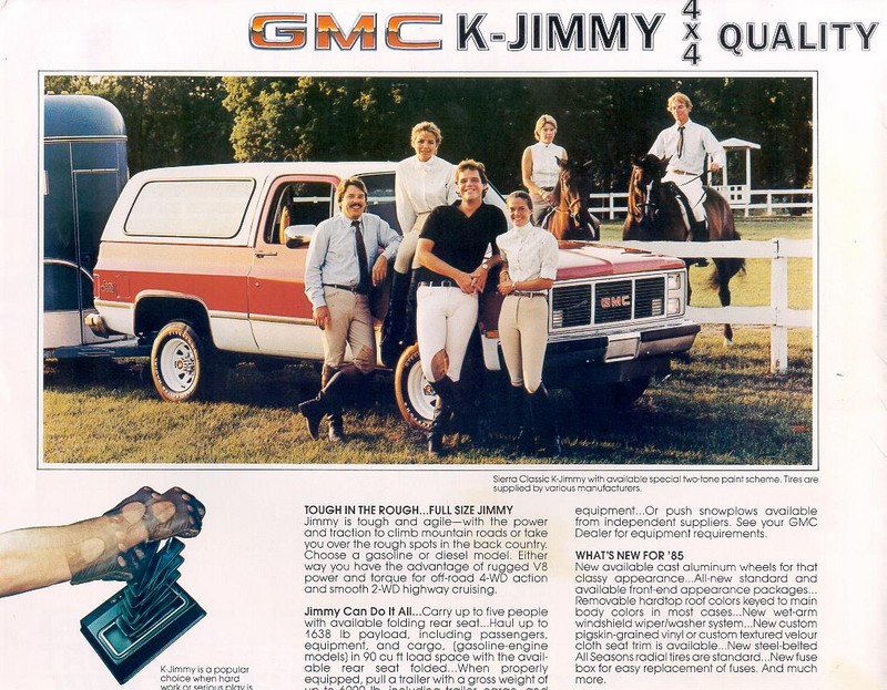 1984 GMC Jimmy Brochure Page 1